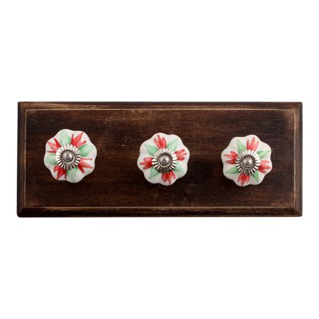 Watsonia Ceramic Wooden Hooks